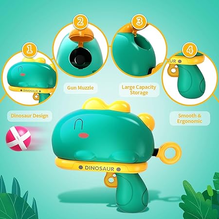 DINOSAUR BALL GUN WITH BALLS
