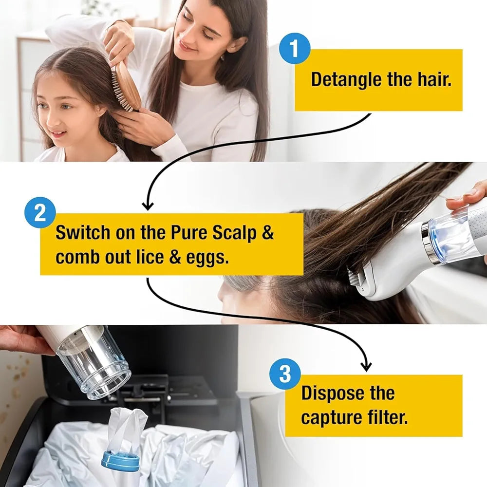 V-COMB ELECTRIC HEAD LICE REMOVER