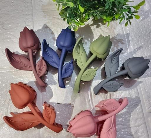 PACK OF 6 Rose Hair Clips