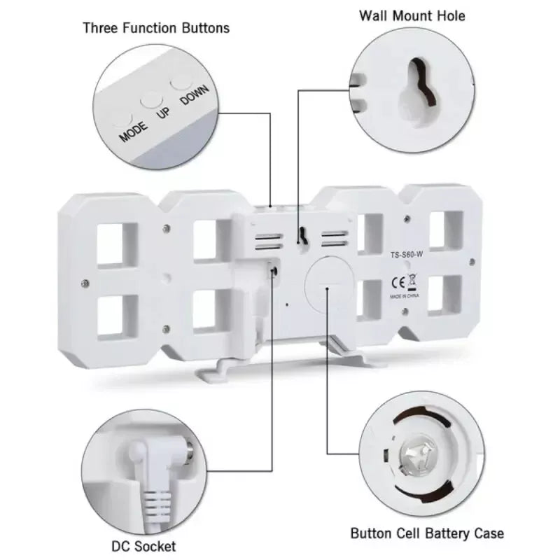3D DIGITAL LED CLOCK