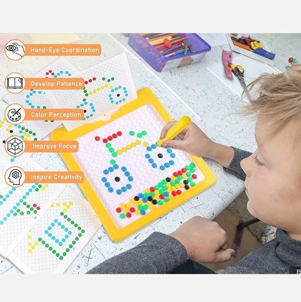 MAGNETIC DOT BOARD FOR KIDS (CARDS INCLUDED)