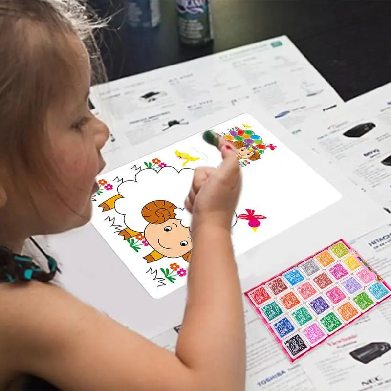 FINGER PAINTING FOR KIDS (12 COLOURS+30 CARDS)
